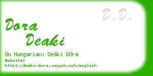 dora deaki business card